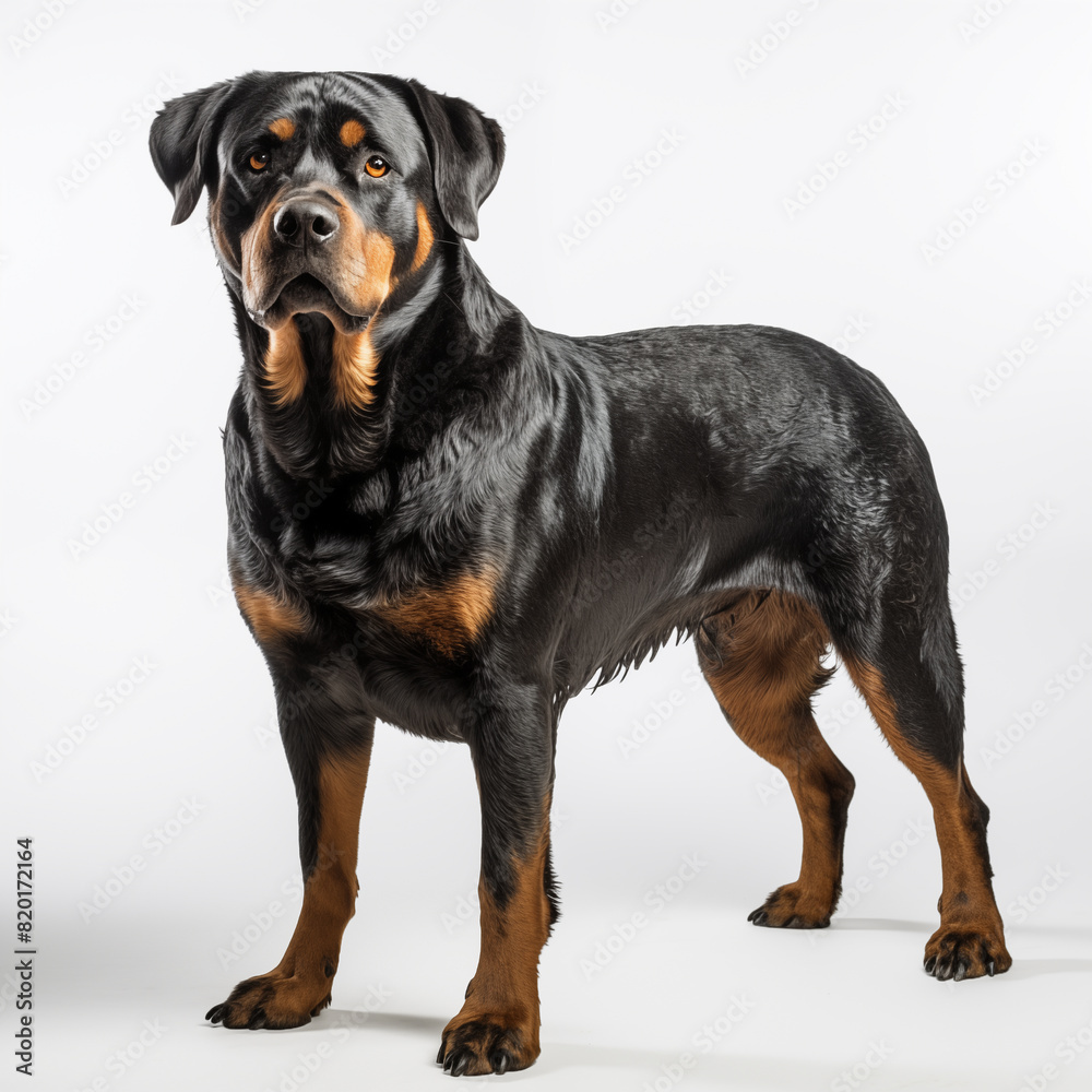 Rottweiler dog isolated on white background Rottweiler dog isolated on white background