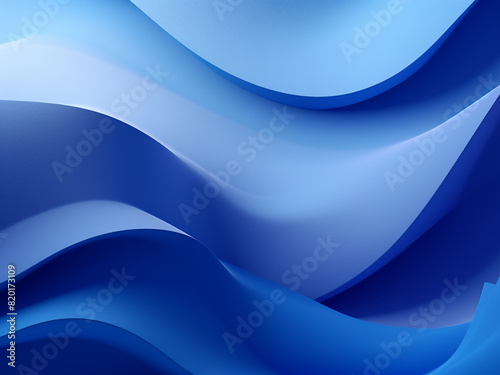 Two blue papers resemble abstract mountain peaks