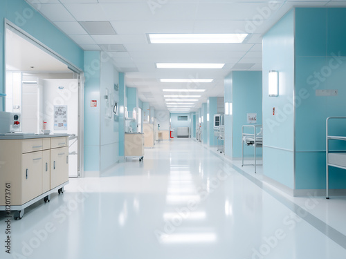 Wallpaper Mural Blurred hospital and clinic interiors provide versatile backgrounds Torontodigital.ca