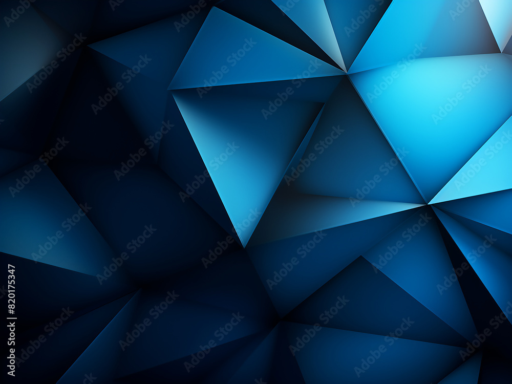 Fototapeta premium Geometric fascination: blue and black abstract background