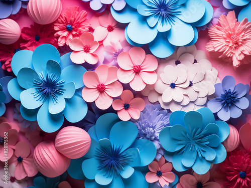 Colorful delight  background adorned with blue and pink tones