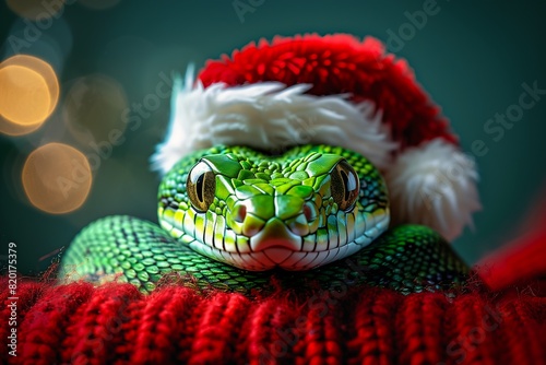 snake santa hat head cruel green eyed best year king thieves photo