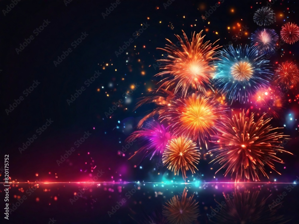 Naklejka premium fireworks in the night sky