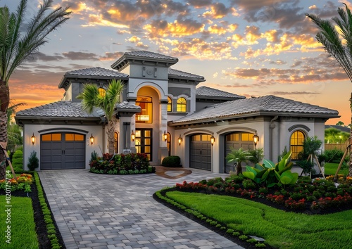 closeup house driveway palm trees kicking florida mansion archways standing outside solid concrete frog themed absolutely gorgeous city