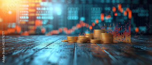 Business and office statistics, numbers and reports. Sales, profit, cost, capital etc. Data analysis, data science concept 