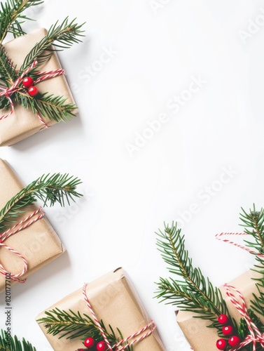Holiday design with surprise gift box. Festive Christmas background. Merry Christmas and Happy New Year banner and poster