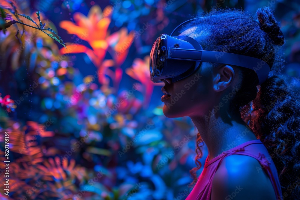 Visitors interact with virtual reality exhibits, their faces glowing with awe and inspiration. Visitors interact with virtual reality exhibits, their faces glowing with awe and inspiration.