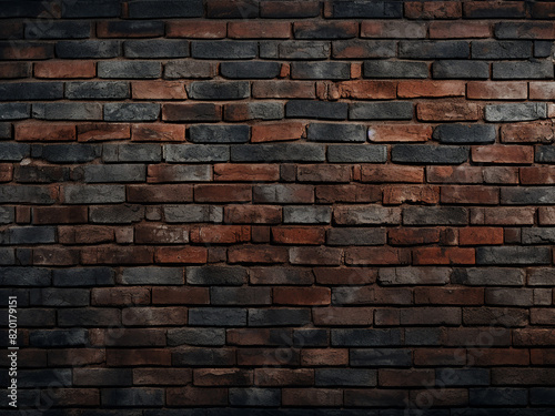 Background features a textured dark decorative brick wall