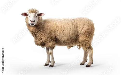 Sheep on White Background
