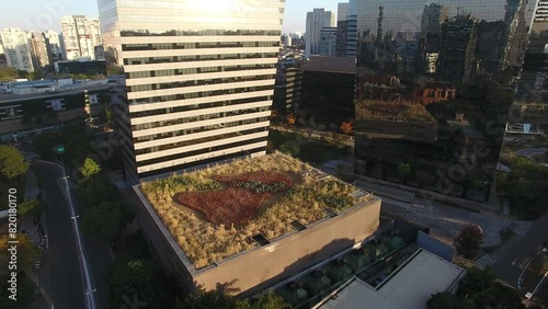 Green roof on commercial building - São Paulo, Brazil photo