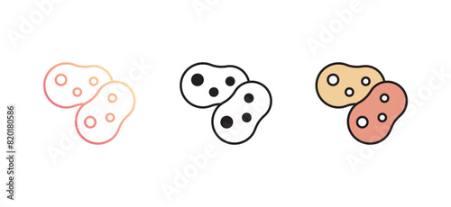 Potato icon design with white background stock illustration