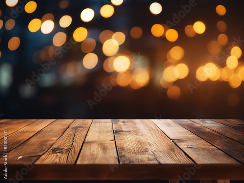 Soft focus highlights the simplicity of a wooden table