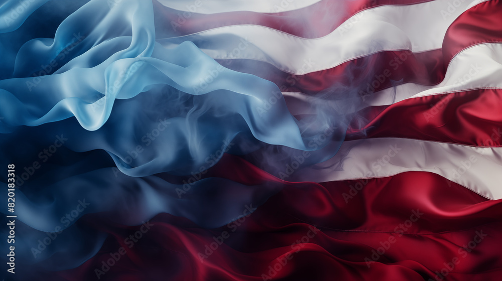 American flag. USA, waving flag. Independence Day in United States of America. Fourth of July. Happy national americans annual holiday. Art illustration. Freedom day. Patriotic poster. Generated AI American flag. USA, waving flag. Independence Day in United States of America. Fourth of July. Happy national americans annual holiday. Art illustration. Freedom day. Patriotic poster. Generated AI