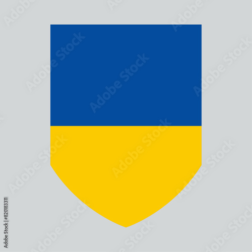 Free Download Ukraine Flag in Shield Shape Frame - GFXLoad