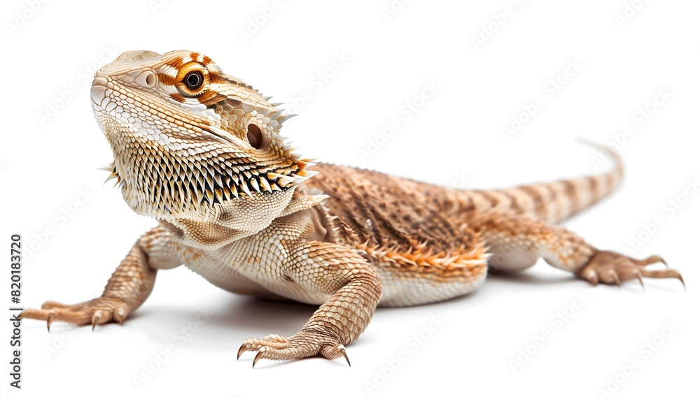 Obraz premium Bearded Dragon Lizard with Intricate Scales