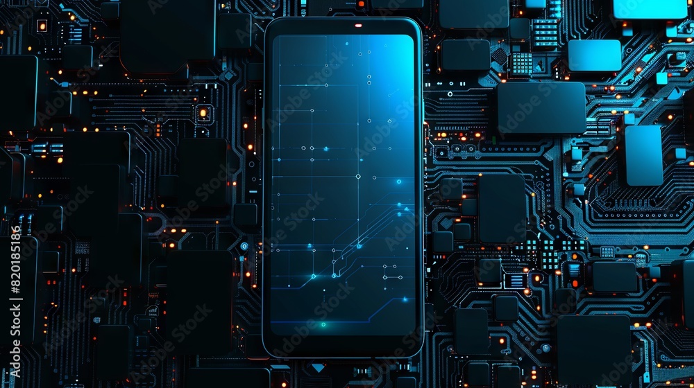 Fototapeta premium Telephone mockup design