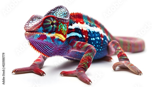 Strikingly Colorful Exotic Chameleon
