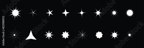 Shine sparkle icon. Vector blink star for logo, sparkle clipart. twinkle stars 