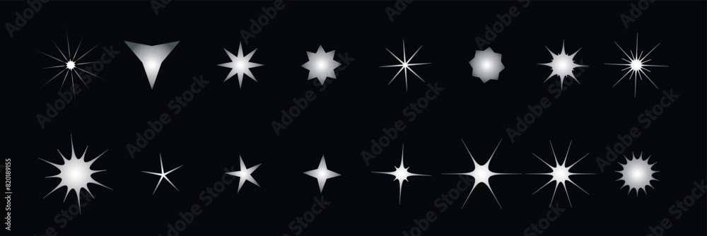 sparkle star icon set. simple star burst symbol. twinkle stars. sparkle star icon set. simple star burst symbol. twinkle stars.
