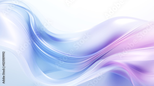 Blue and purple curved lines on white background