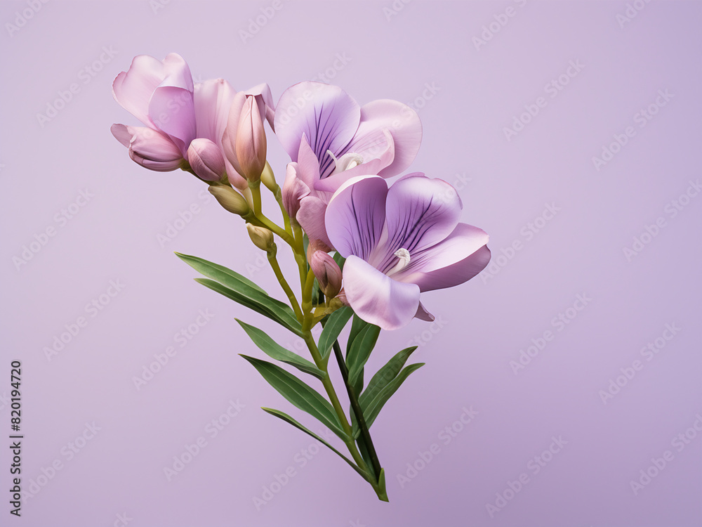 Soft lavender backdrop adorned with lovely purple freesia Soft lavender backdrop adorned with lovely purple freesia