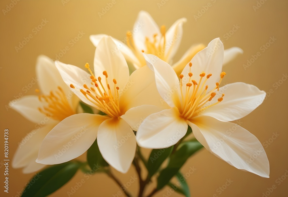 Fototapeta premium Jasmine flower closeup Realistic Light understand with summer season flower concept