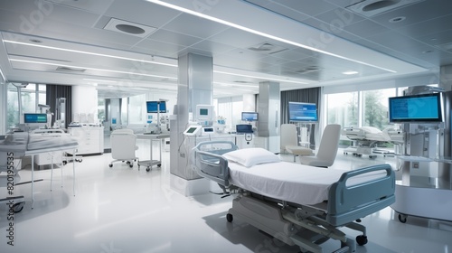 Modern Hospital Intensive Care Unit With Advanced Medical Equipment on a Bright Day