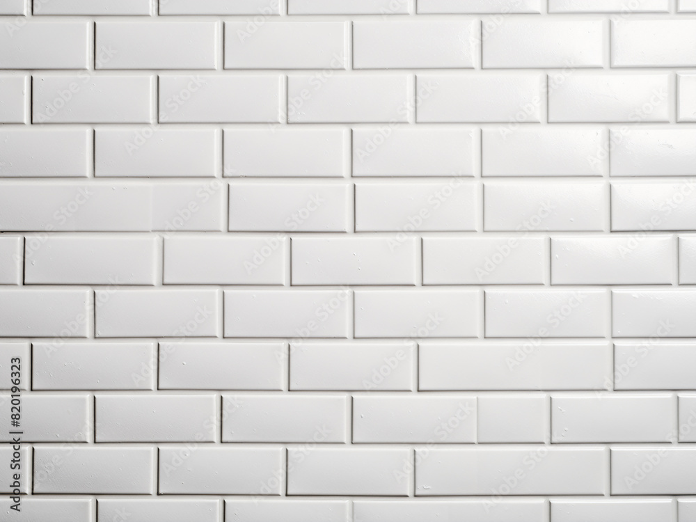 Seamless texture characterizes the white brick tile wall Seamless texture characterizes the white brick tile wall