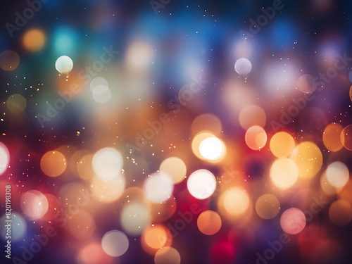 Urban panorama: blurred lights painting a breathtaking city view © Llama-World-studio