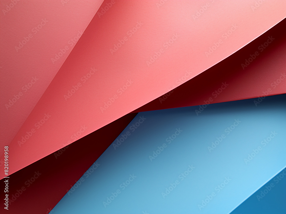 Blue and red-toned papers create a background with ample copy space Blue and red-toned papers create a background with ample copy space