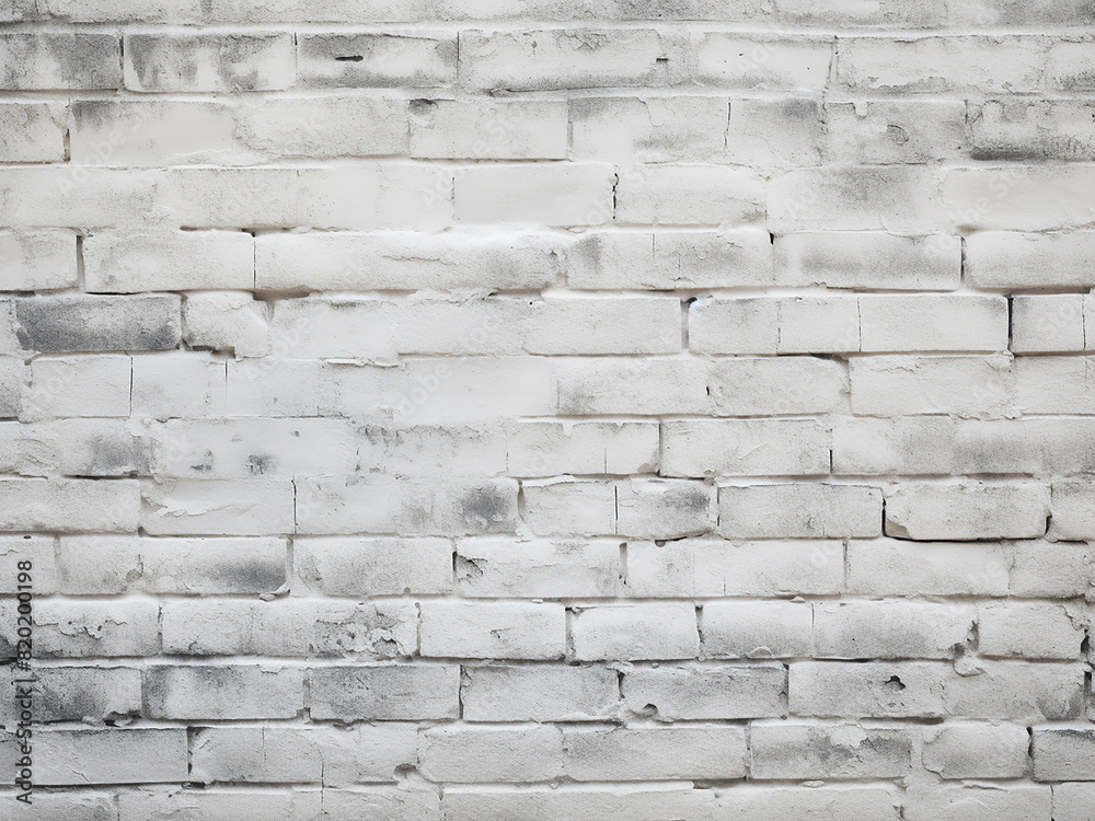 Fototapeta premium White brick walls texture lends depth to backgrounds