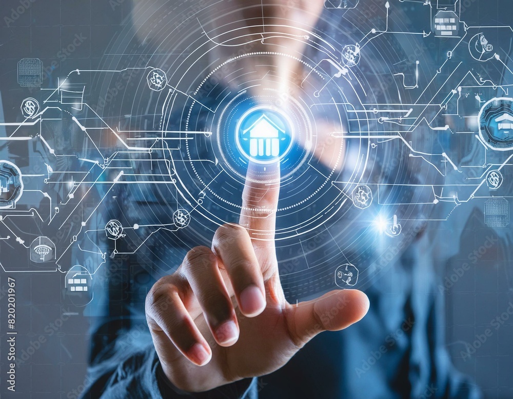  Finger touching on virtual screen
