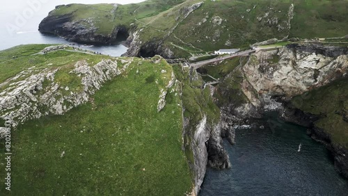 
Capture the magic of Tintagel Castle with breathtaking drone footage shot on a DJI Mini 3 Pro. Experience stunning aerial views of rugged cliffs, medieval ruins, and the legendary home of King Arthur photo