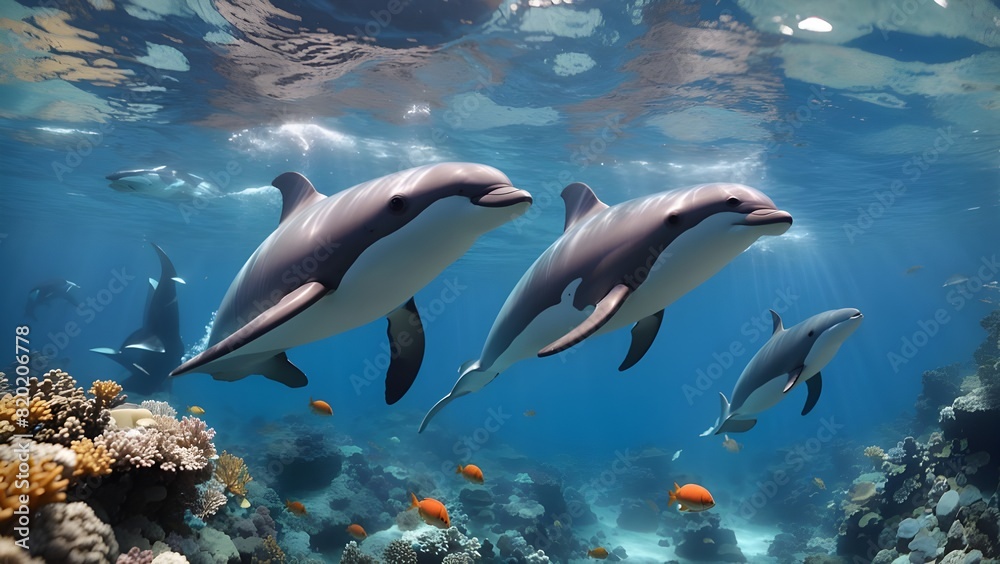 Fototapeta premium WATER ANIMALS AND SEE WATER VIEWS