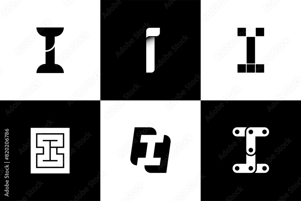 Letter i, modern alphabet, fonts, characters design, vector illustration. Letter i, modern alphabet, fonts, characters design, vector illustration.