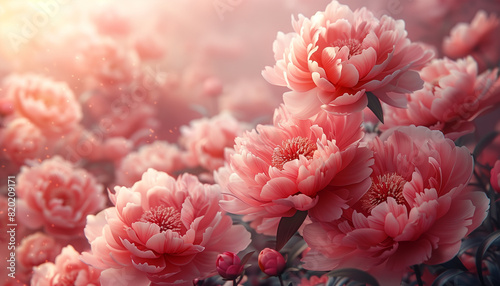 Beauty of Pink and Reddish Peonies  Bright Hues of Peony Flowers