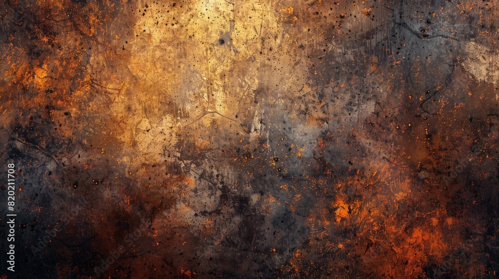 Gritty Paining Rusty metal texture, gritty and worn, detailed and realistic, warm ...