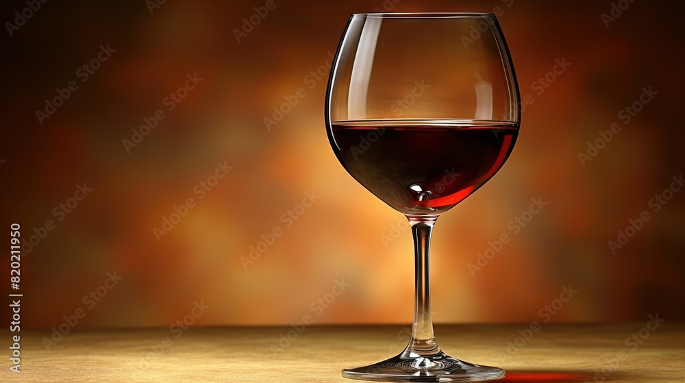   A glass of red wine sits atop a table alongside a bottle and another glass of wine