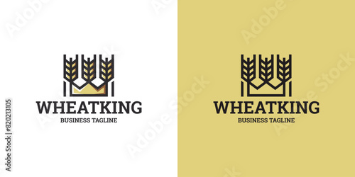 wheat king logo vector