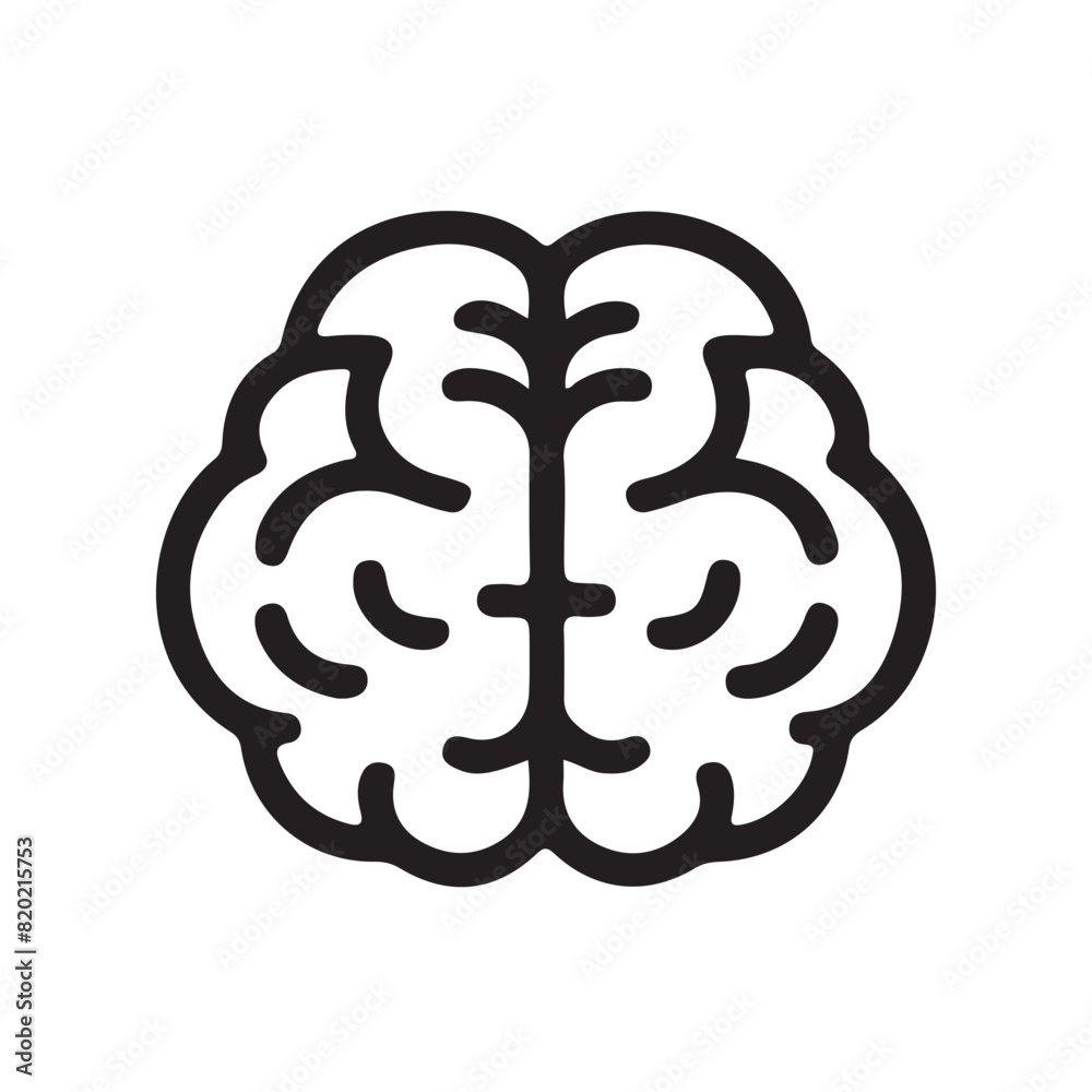 Human brain icon vector Human brain icon vector