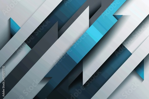 Abstract modern dynamic vector illustration with gray, white and blue color. photo