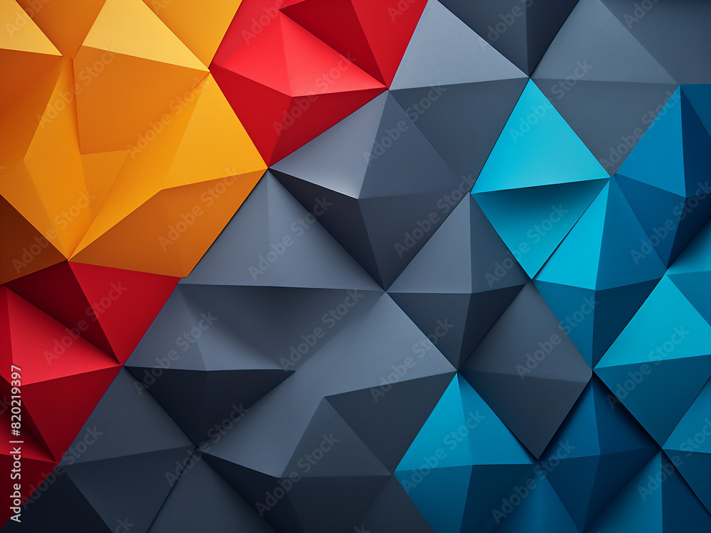 Abstract geometric shapes decorate vibrant paper Abstract geometric shapes decorate vibrant paper