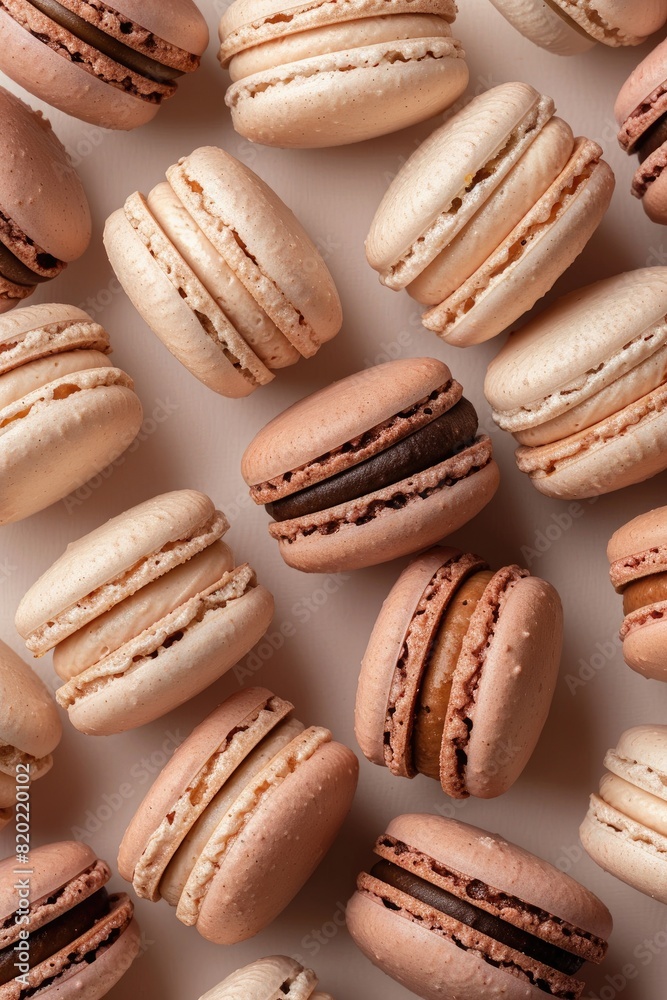 top view of macaroons. Selective focus top view of macaroons. Selective focus