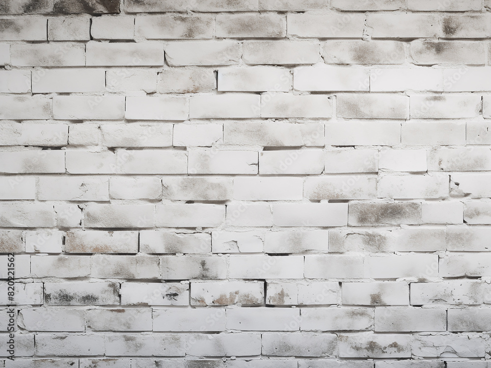 Fototapeta premium White brick walls texture adds depth to the background