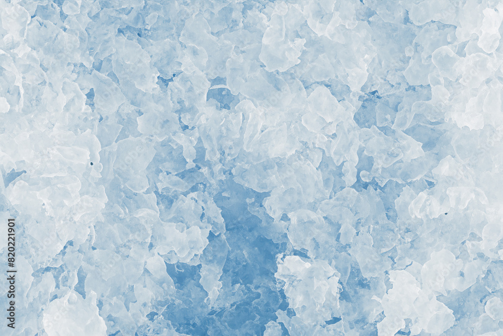 Frosty Crushed Ice Texture Background, Detailed View of Chilled Surface Frosty Crushed Ice Texture Background, Detailed View of Chilled Surface