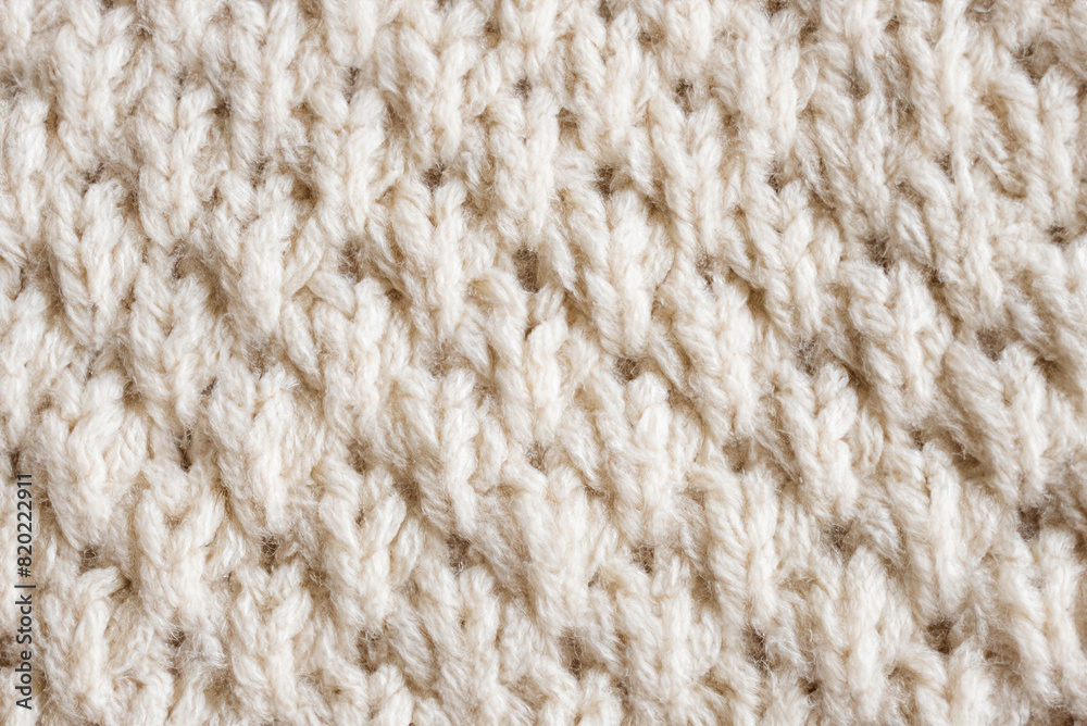 Close-up of Textured Knitted Wool Fabric Background Close-up of Textured Knitted Wool Fabric Background