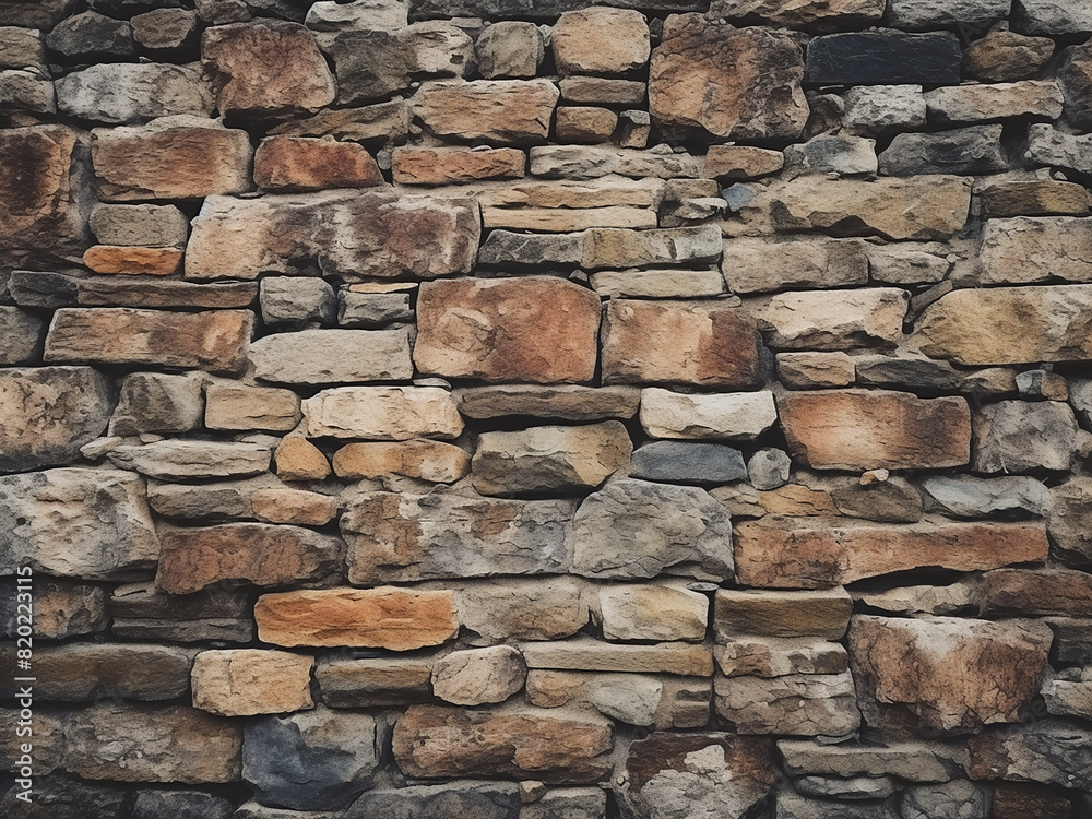 Fototapeta premium Background showcases texture of ancient stone walls brick