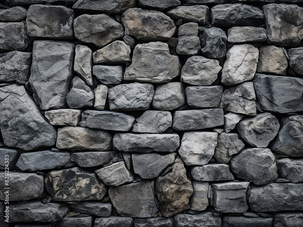 Natural stone wall texture captured up close Natural stone wall texture captured up close