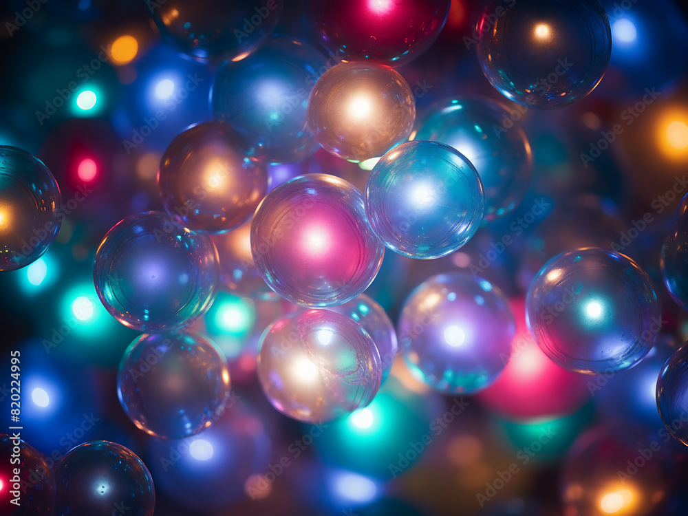 Long lens captures the ethereal beauty of Christmas lights in a horizontal frame Long lens captures the ethereal beauty of Christmas lights in a horizontal frame