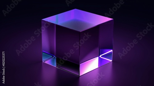 Dark podium. Background. cube pedestal